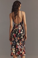 Endless Rose Sleeveless Floral Embroidered Midi Dress
