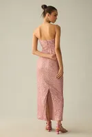 Mac Duggal Strapless Faux-Bow Sequin Column Gown