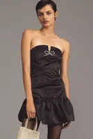 Maeve Strapless Bow Bubble-Hem Mini Dress