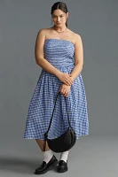 Maeve Strapless Smocked Midi Dress