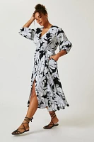 Maeve Puff-Sleeved Midi Dress