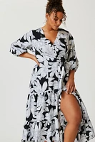 Maeve Puff-Sleeved Midi Dress