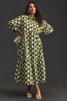 The Bettina Tiered Shirt Dress by Maeve