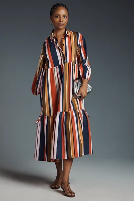 The Bettina Tiered Shirt Dress by Maeve