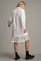 Maeve Lace-Hem Shirt Dress