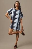 The Emmy Short-Sleeve Swing Mini Dress by Maeve