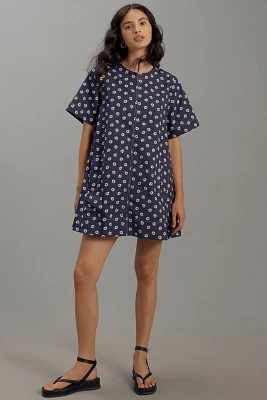 The Emmy Short-Sleeve Swing Mini Dress by Maeve