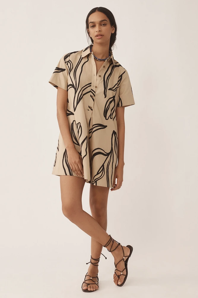 The Pollie Short-Sleeve Swing Tunic Mini Dress