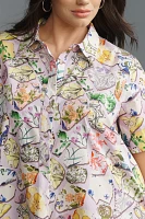 The Pollie Short-Sleeve Swing Tunic Mini Dress