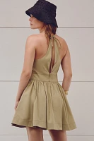 By Anthropologie Halter Keyhole Fit & Flare Mini Dress