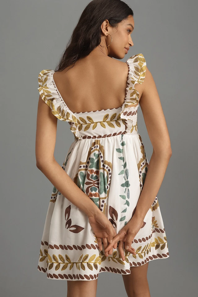 By Anthropologie Ruffle-Sleeve Square-Neck Mini Dress at Mall of America  in Bloomington, MN