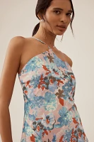 By Anthropologie Halter Slip Midi Dress