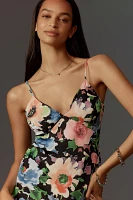 By Anthropologie Sleeveless V-Neck Slip Midi Dress