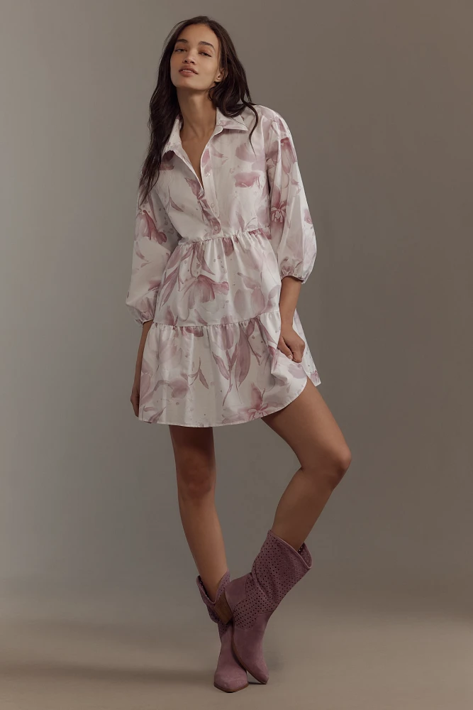 Loverly Grey x Anthropologie The Bettina Shirt Dress by Maeve: Mini Edition