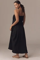 By Anthropologie Halter Slip Midi Dress