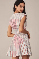 By Anthropologie Cap-Sleeve V-Neck A-Line Mini Dress