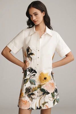 The Pollie Short-Sleeve Swing Tunic Mini Dress: Leigh Viner Edition