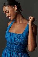 Maeve Sleeveless Square-Neck Smocked Mini Dress