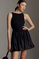 Maeve Boat-Neck Bubble Mini Dress