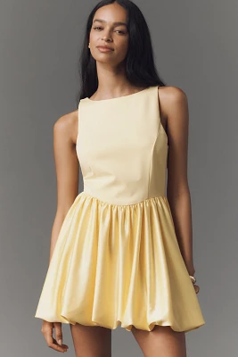 Maeve Boat-Neck Bubble Mini Dress