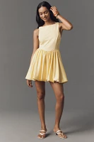 Maeve Boat-Neck Bubble Mini Dress