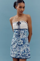 Maeve Strapless Tie-Front Mini Dress