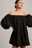 Mare Puff-Sleeve Off-The-Shoulder Mini Dress