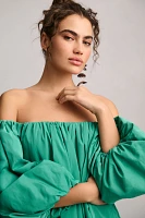 Mare Puff-Sleeve Off-The-Shoulder Mini Dress