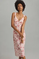 Mare Sleeveless V-Neck Slim Floral Midi Dress