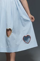 Mare Strapless Cut-Out Hearts A-Line Midi Dress