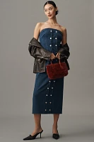 Mare Strapless Buttondown Denim Dress