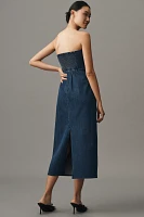 Mare Strapless Buttondown Denim Dress