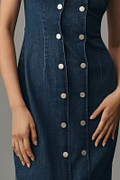 Mare Strapless Buttondown Denim Dress