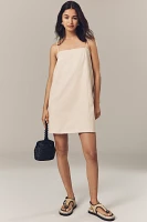 @heynasreen x Mare Linen Blend Square-Neck A-Line Mini Dress