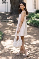 @heynasreen x Mare Linen Blend Square-Neck A-Line Mini Dress