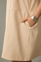 @heynasreen x Mare Linen Blend Square-Neck A-Line Mini Dress