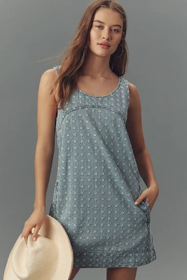Pilcro Scoop-Neck Denim Shift Mini Dress