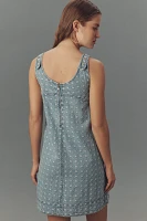 Pilcro Scoop-Neck Denim Shift Mini Dress