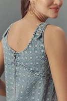 Pilcro Scoop-Neck Denim Shift Mini Dress