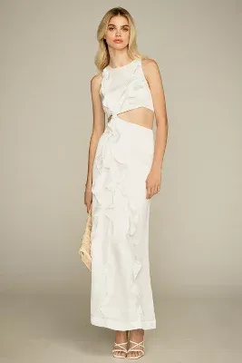 Significant Other Rey Cutout Ruffle Dress