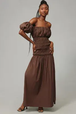 Significant Other Robyn Off-The-Shoulder Shirred Dress
