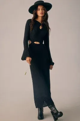Significant Other Long-Sleeve Cutout Maxi Dress