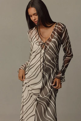 Significant Other Salma Long-Sleeve V-Neck Midi Dress