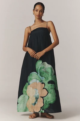 Significant Other Edith Linen Blend Maxi Dress