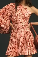 Acler Auroa One-Shoulder Pleated Mini Dress