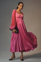 Acler Elkington Long-Sleeve Sweetheart Maxi Dress