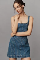 Acler Renhold Sleeveless Seamed Denim Mini Dress