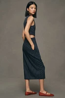 Grey Lab Vest Cutout Midi Dress