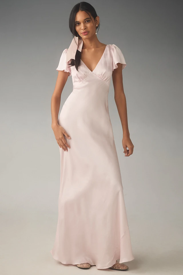 crochet flower maxi dress English Factory