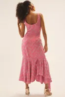 Amira Haroon Ruched Sleeveless Side-Slit Dress